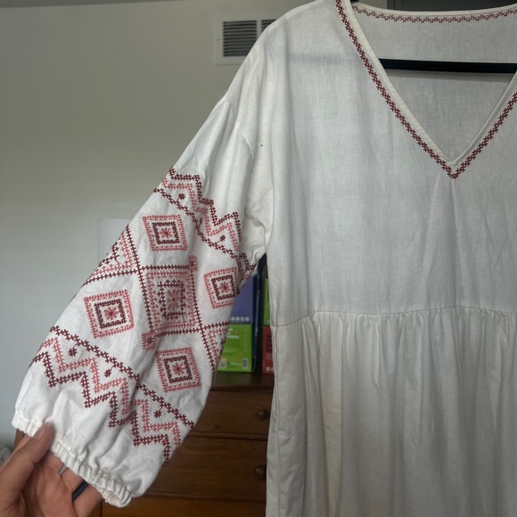 Madewell Embroidered Midi Dress with pockets - size small perfect condition ! - Picture 2 of 6